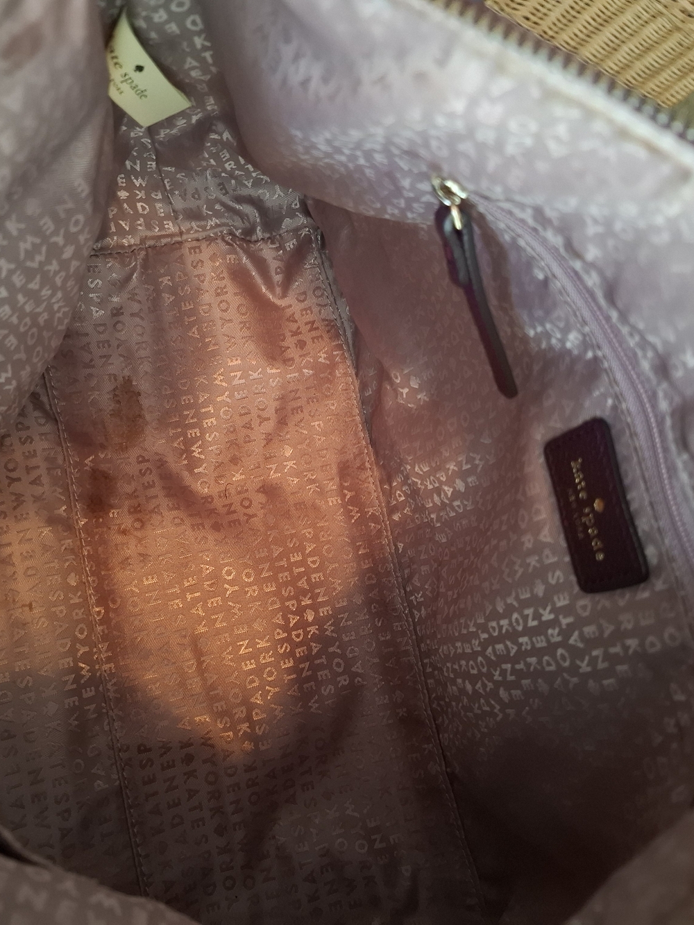 Kate Spade Pebbled Leather Shoulder Bag in Plum - Picture 4 of 5